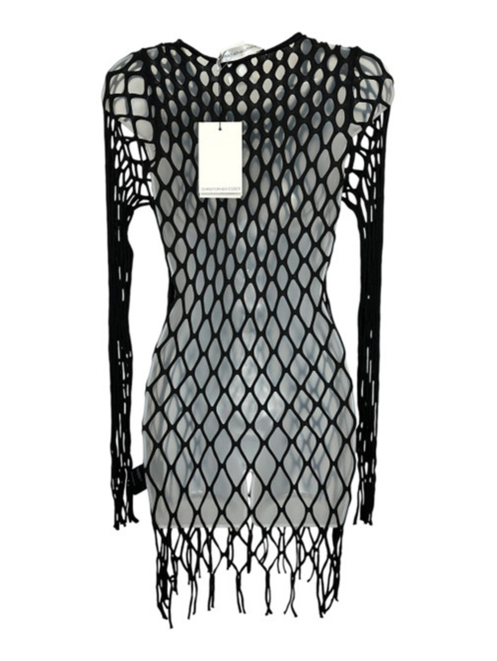 Christopher Esber Mesh Knit Mini Dress in Black - Picture 2 of 2